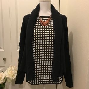 J. CREW Geometric Checkered Blouse